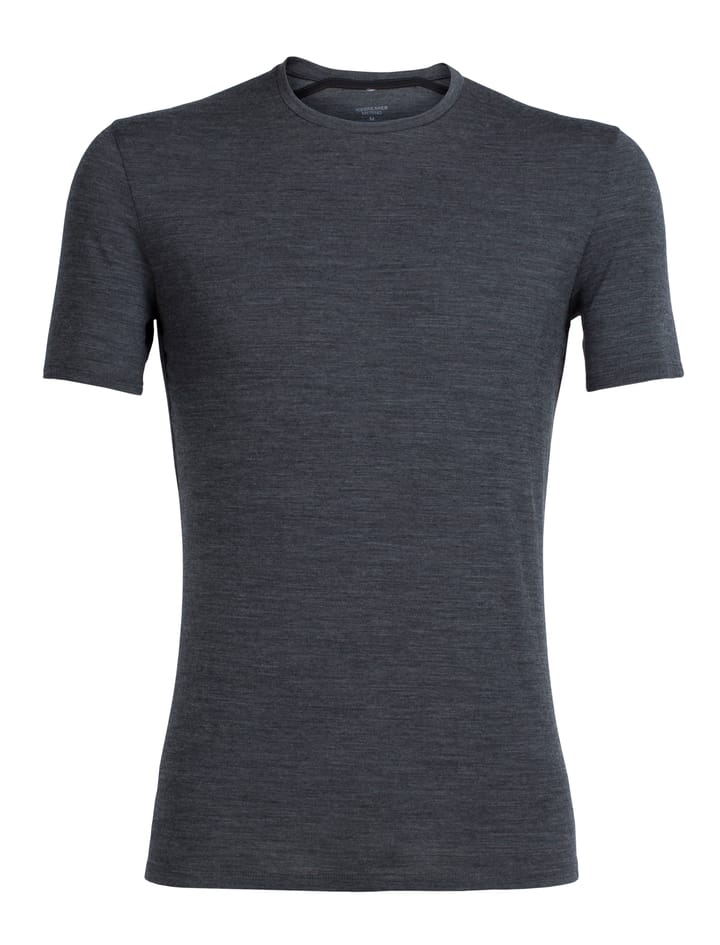 Icebreaker Men's Anatomica Shortsleeve Crewe Jet Hthr-011 Icebreaker