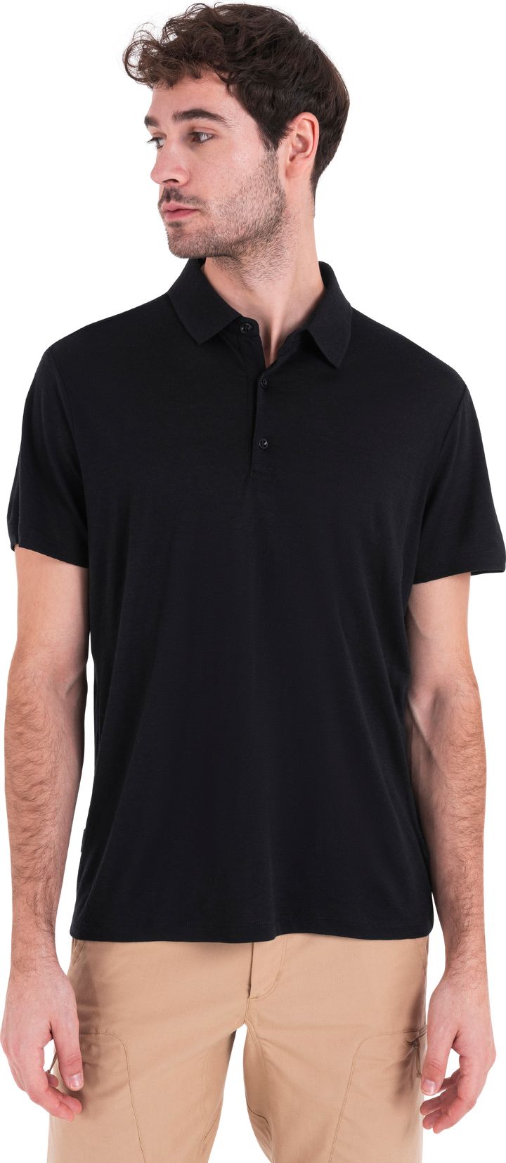 Icebreaker Men's Merino 150 Tech Lite III Short Sleeve Polo Black Icebreaker
