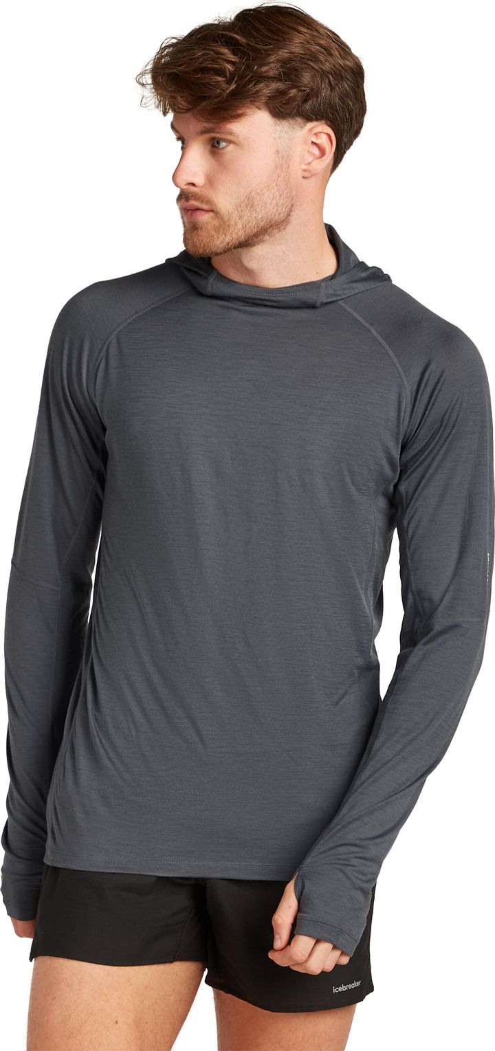 Icebreaker Men's 150 Merinofine™ Ace Ls Hoodie Upf Black Icebreaker