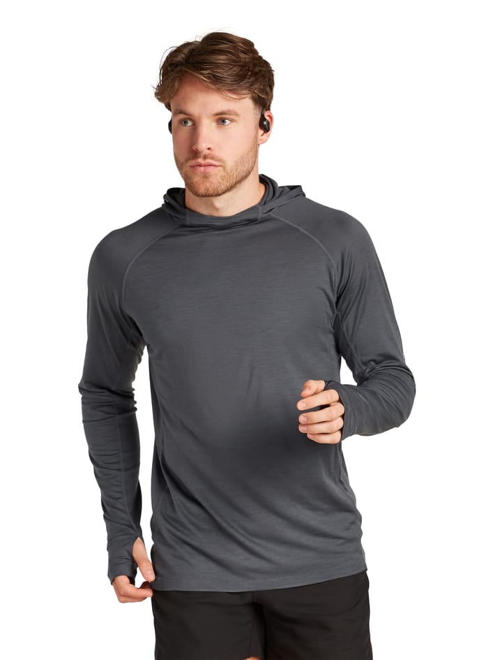 Icebreaker Men 150 Merinofine™ Ace Ls Hoodie Upf Black Icebreaker