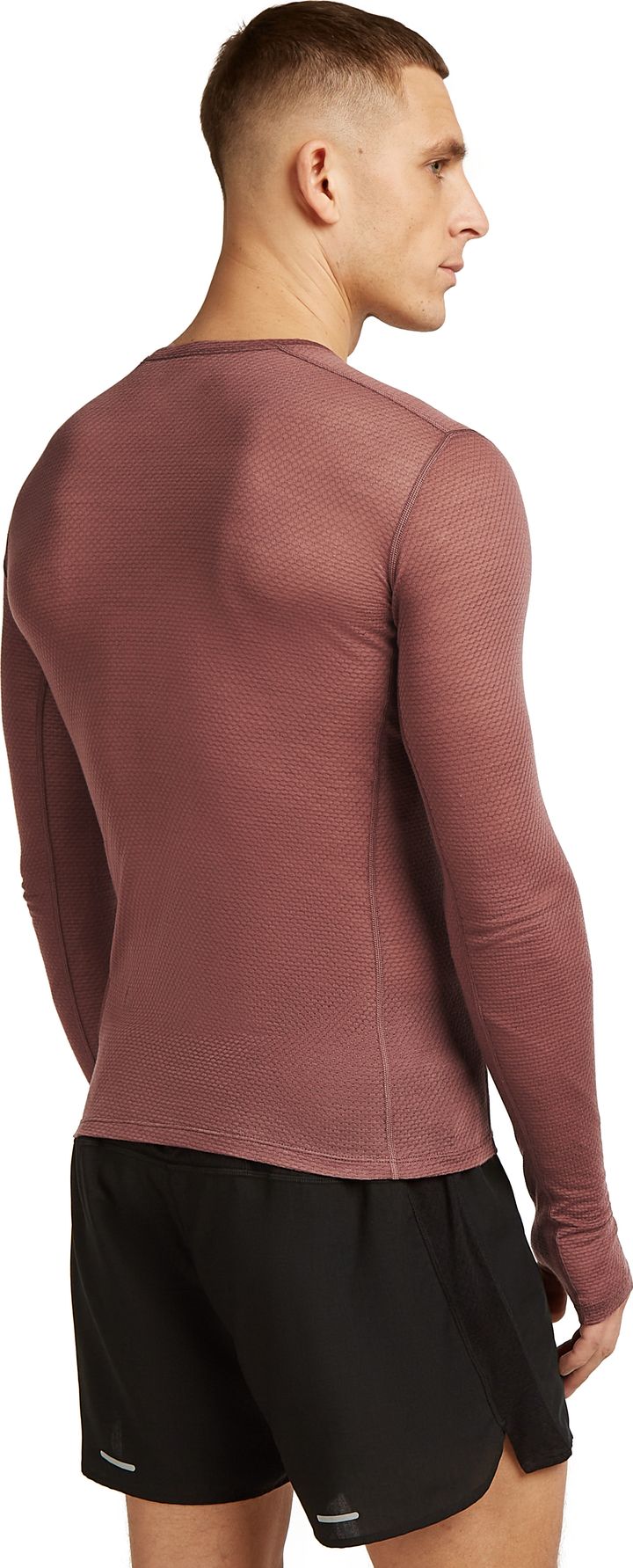Icebreaker Men's Merino 75 Cool-Lite Featherlight Longleeve Crewe Carob Icebreaker