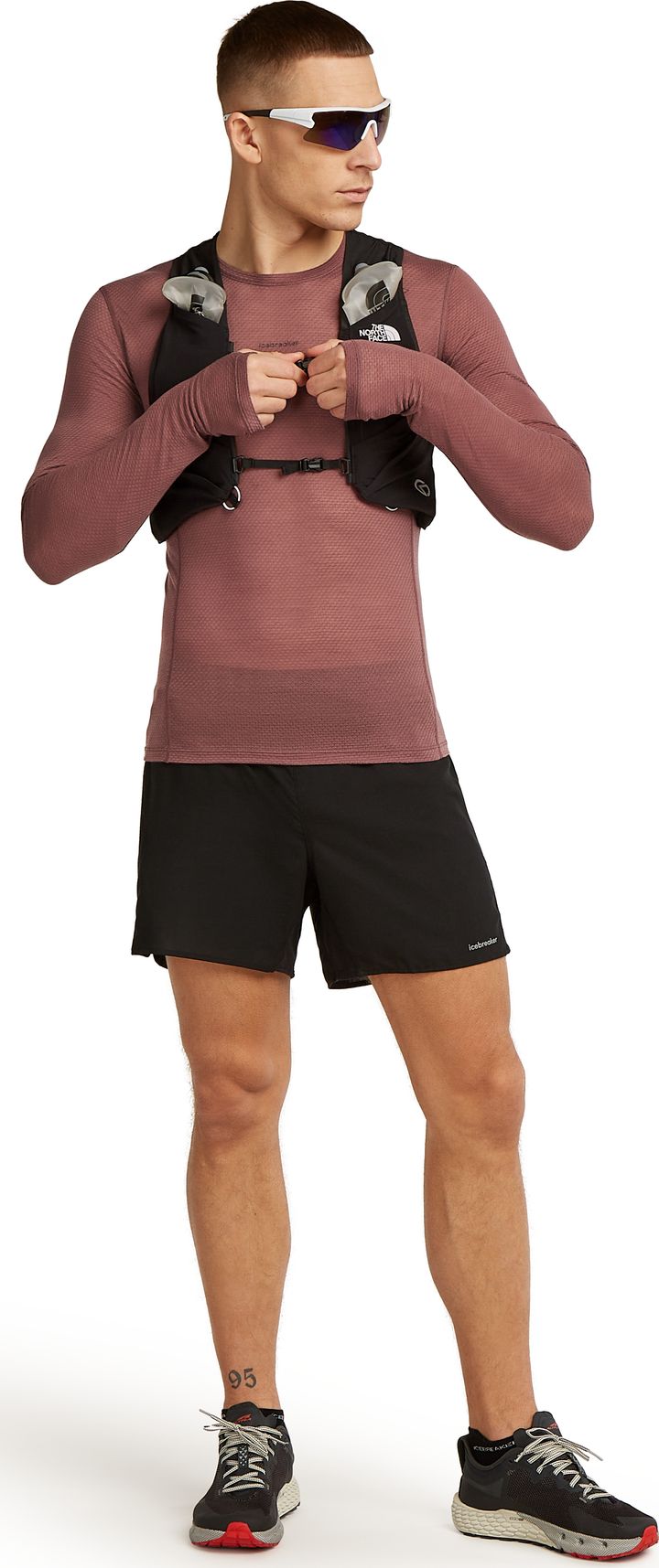 Icebreaker Men's Merino 75 Cool-Lite Featherlight Longleeve Crewe Carob Icebreaker