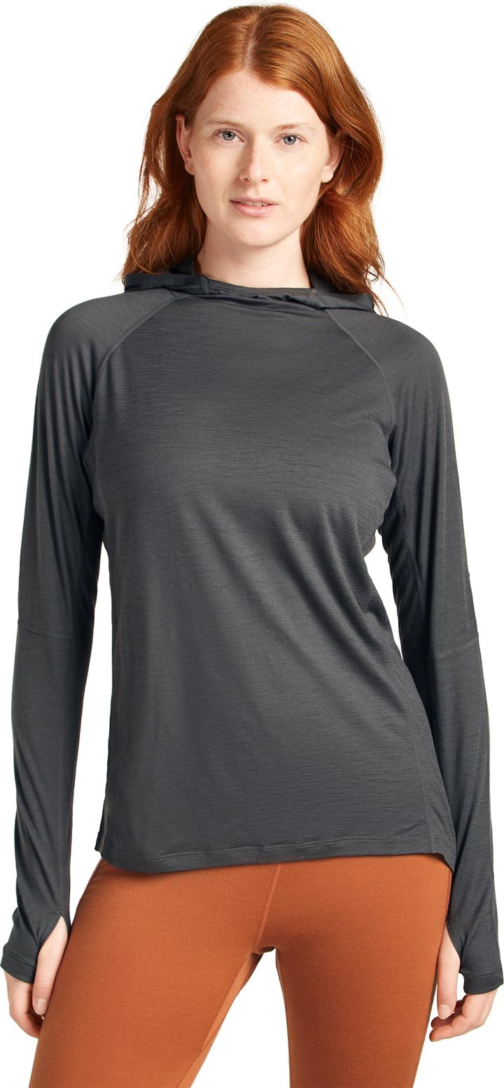 Icebreaker Women 150 Merinofine™ Ace Ls Hoodie Upf Black Icebreaker