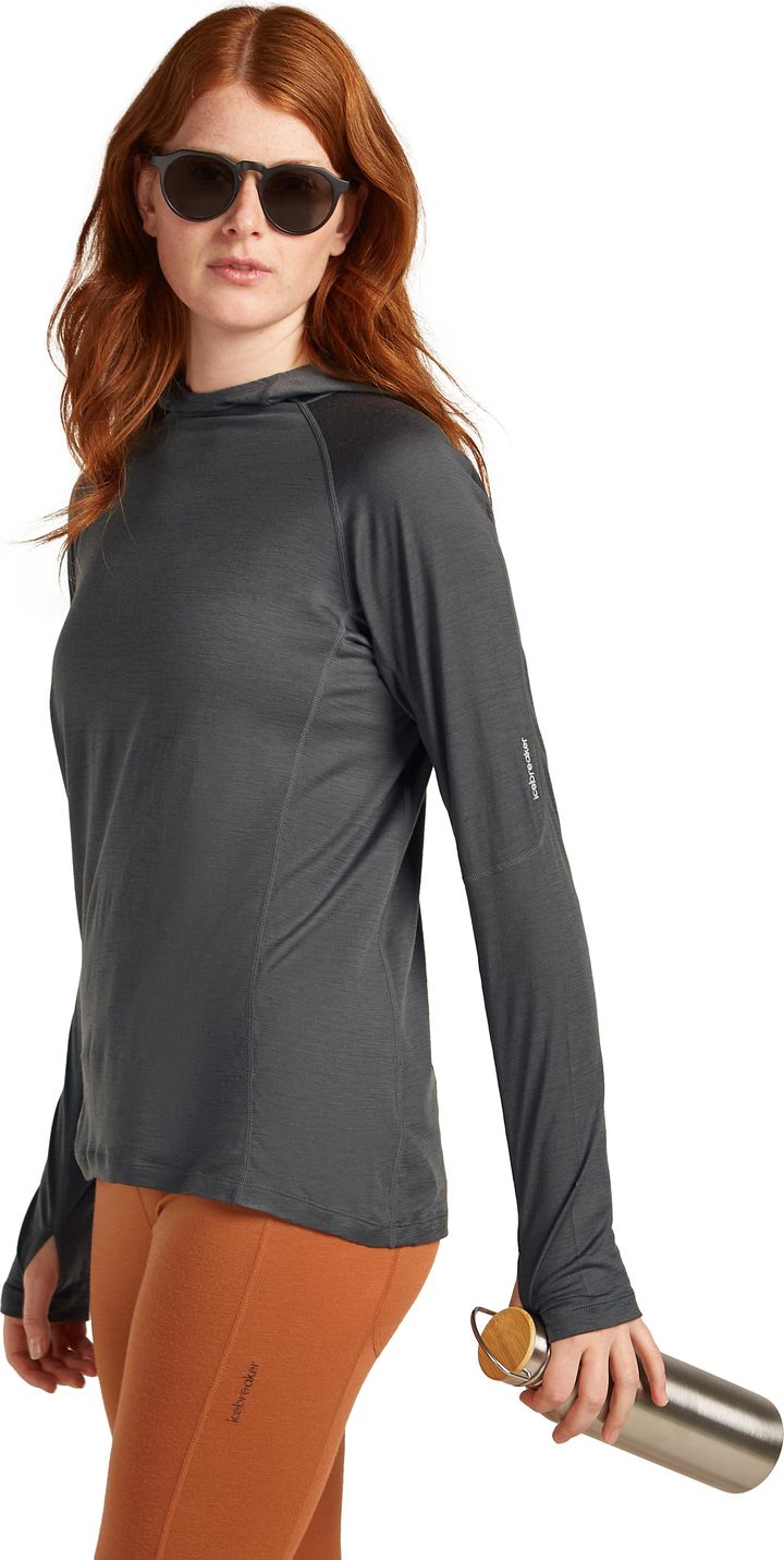Icebreaker Women 150 Merinofine™ Ace Ls Hoodie Upf Black Icebreaker