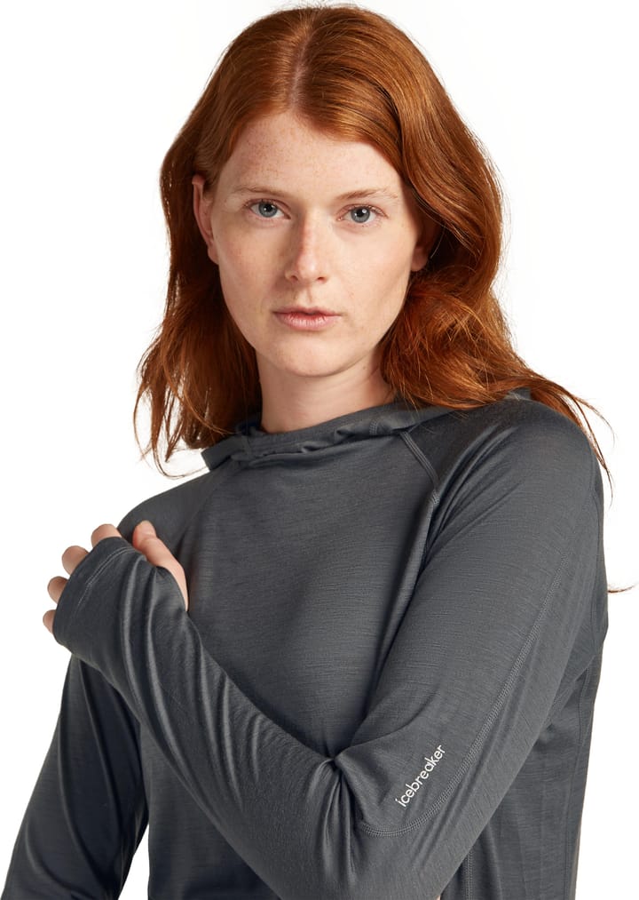 Icebreaker Women 150 Merinofine™ Ace Ls Hoodie Upf Black Icebreaker