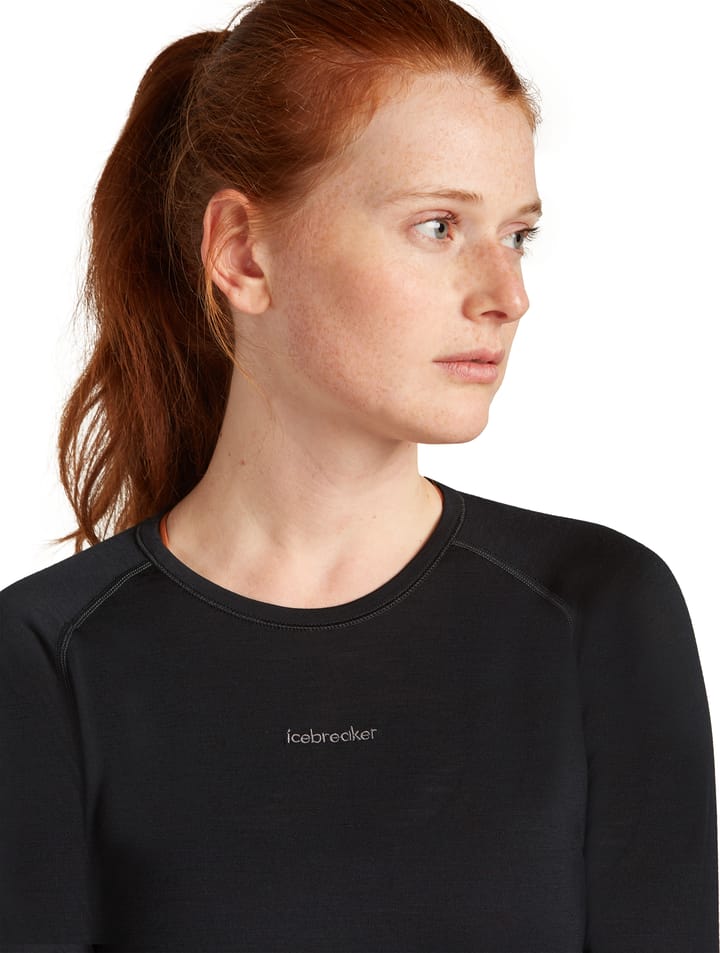 Icebreaker Women's Merino 125 Zoneknit Longsleeve Crewe Black Icebreaker