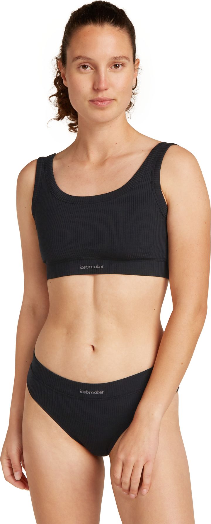 Icebreaker Women's Merino Rib Lotus Bra Black Icebreaker