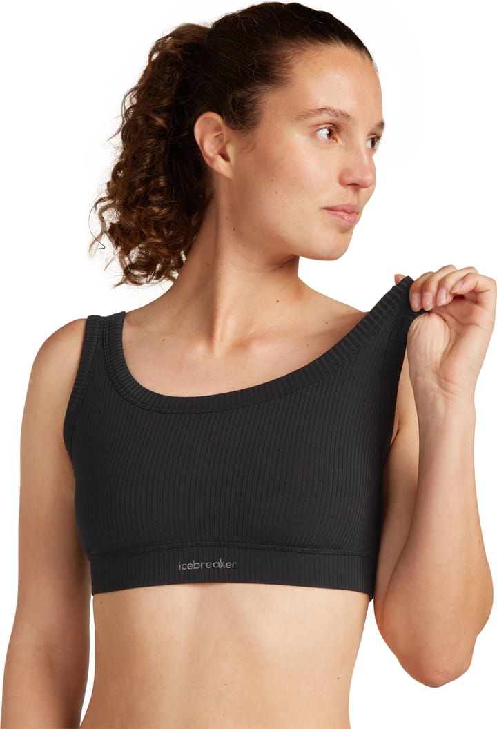 Icebreaker Women's Merino Rib Lotus Bra Black Icebreaker