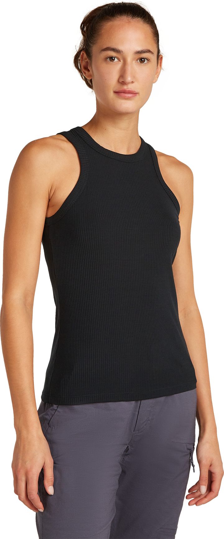 Icebreaker Women's Merino Rib Lotus Tank Black Icebreaker