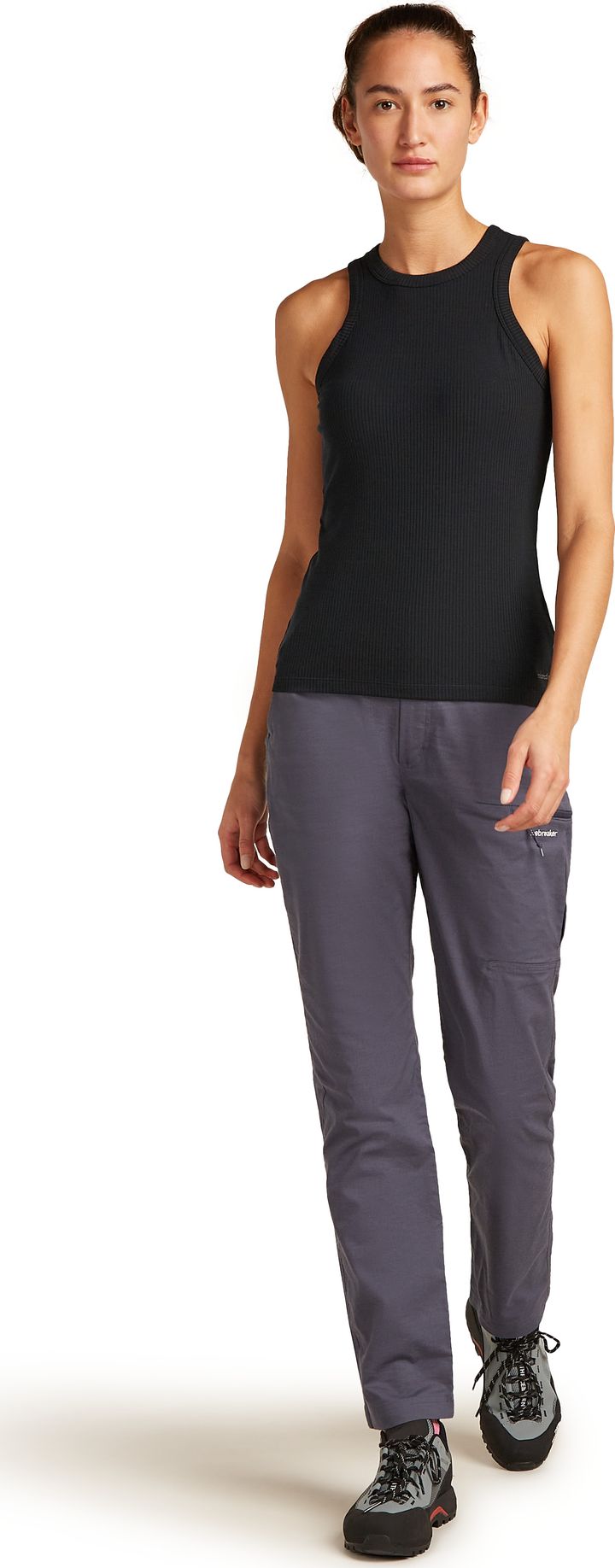 Icebreaker Women's Merino Rib Lotus Tank Black Icebreaker