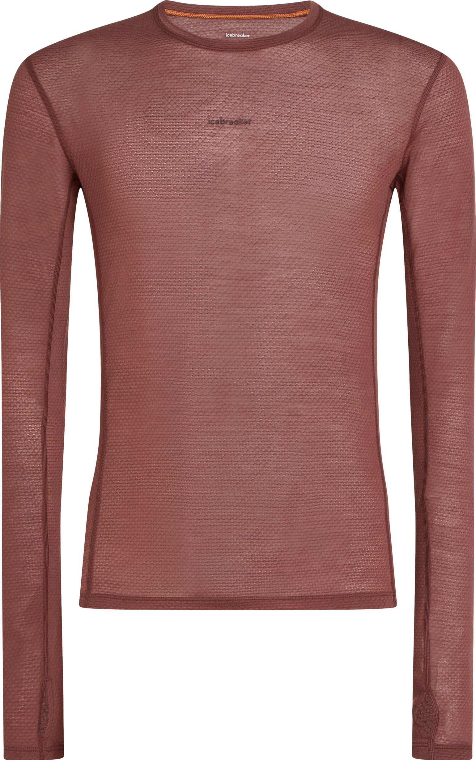 Icebreaker Men's Merino 75 Cool-Lite Featherlight Longleeve Crewe Carob