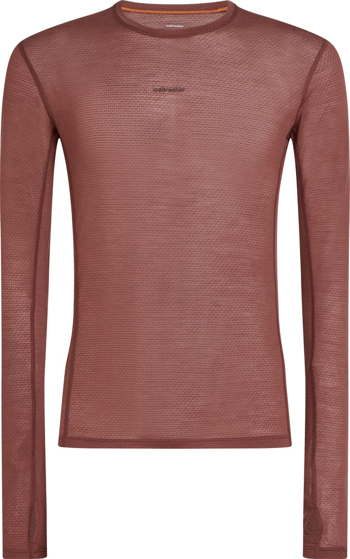 Icebreaker Men's Merino 75 Cool-Lite Featherlight Longleeve Crewe Carob Icebreaker