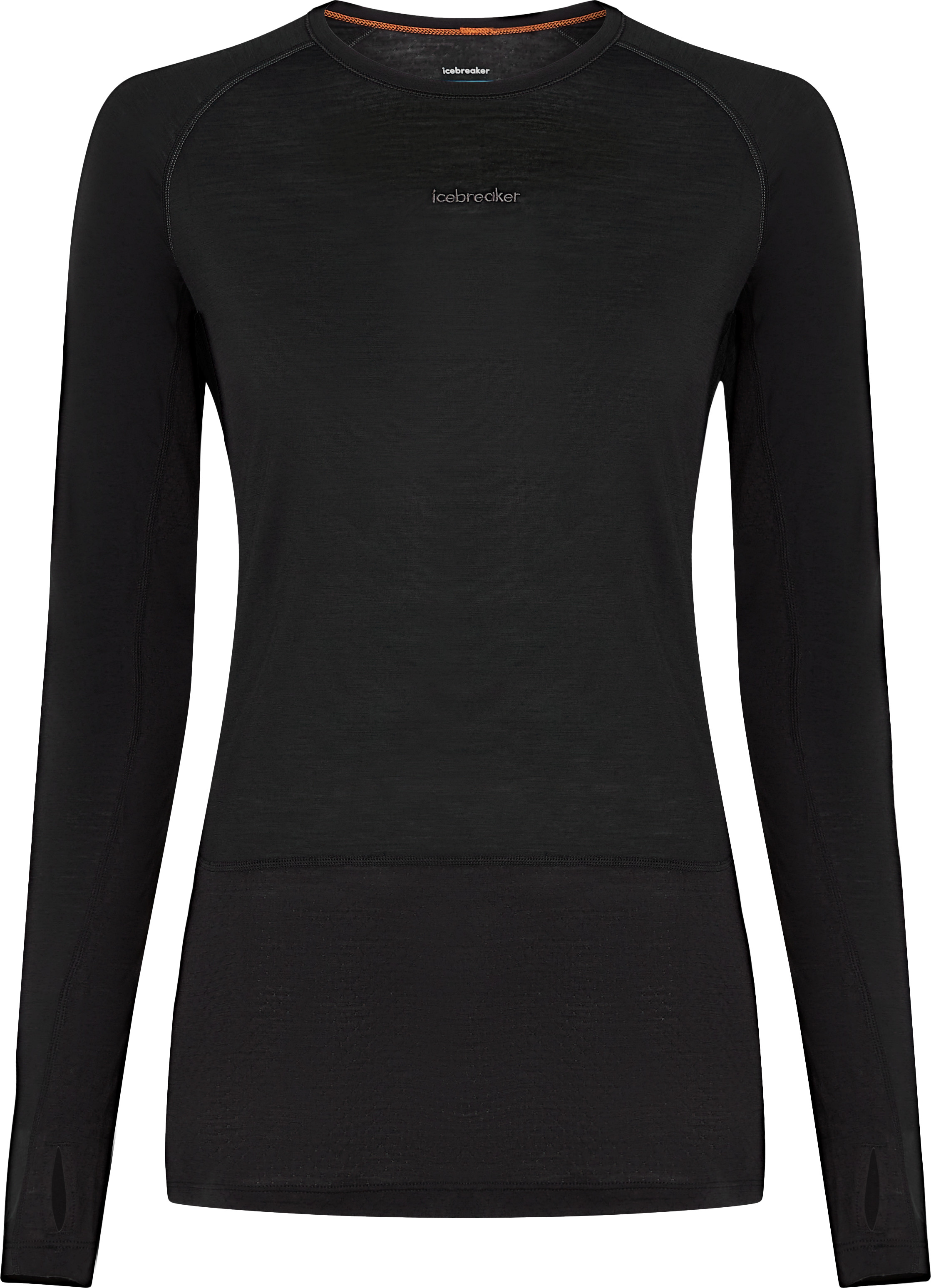 Icebreaker Women's Merino 125 Zoneknit Longsleeve Crewe Black