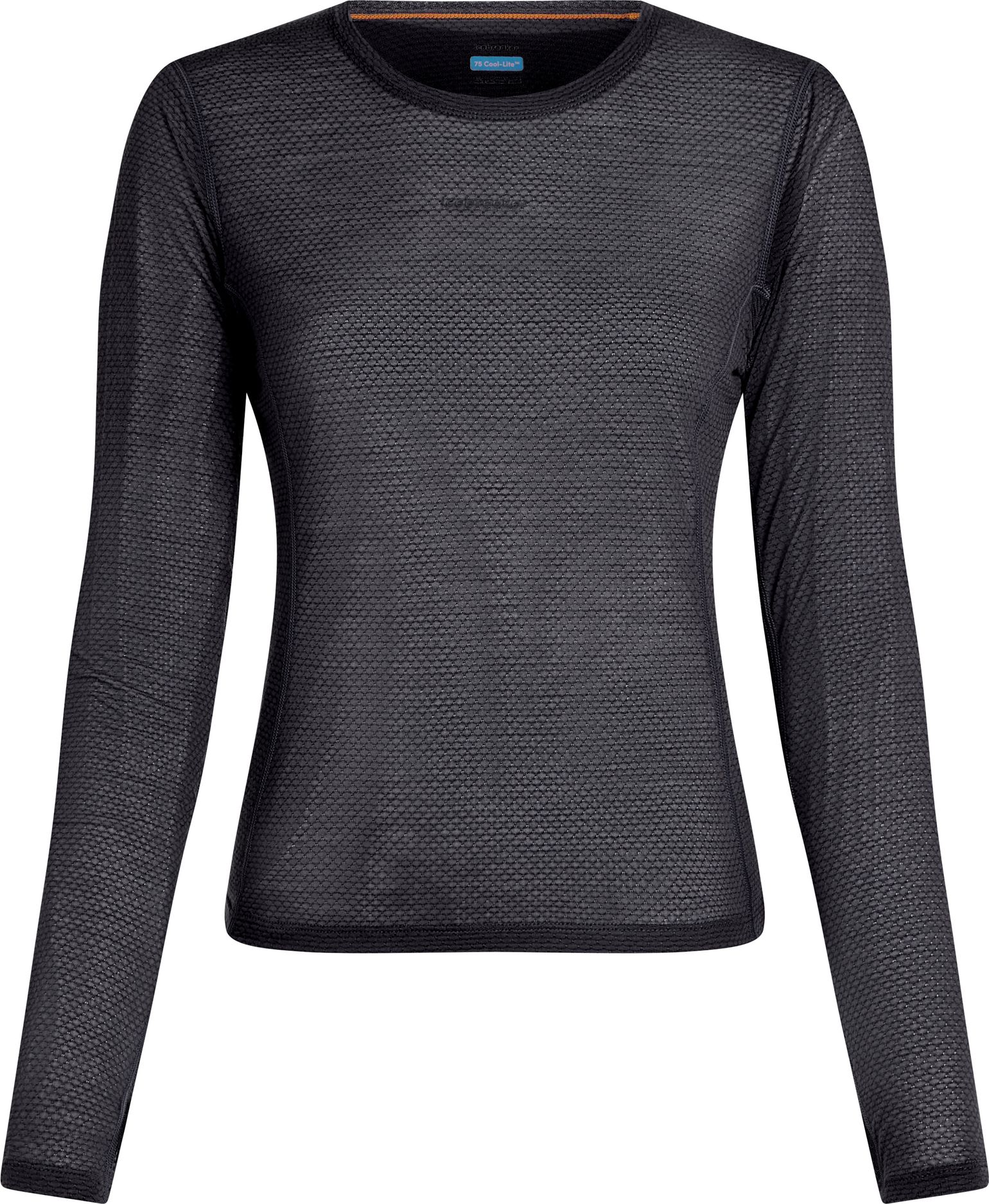 Icebreaker Women's Merino 75 Cool-Lite Featherlight Longleeve Crewe Black