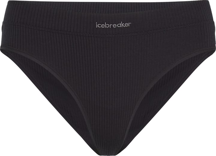 Icebreaker Women's Merino Rib Lotus Hipster Black Icebreaker