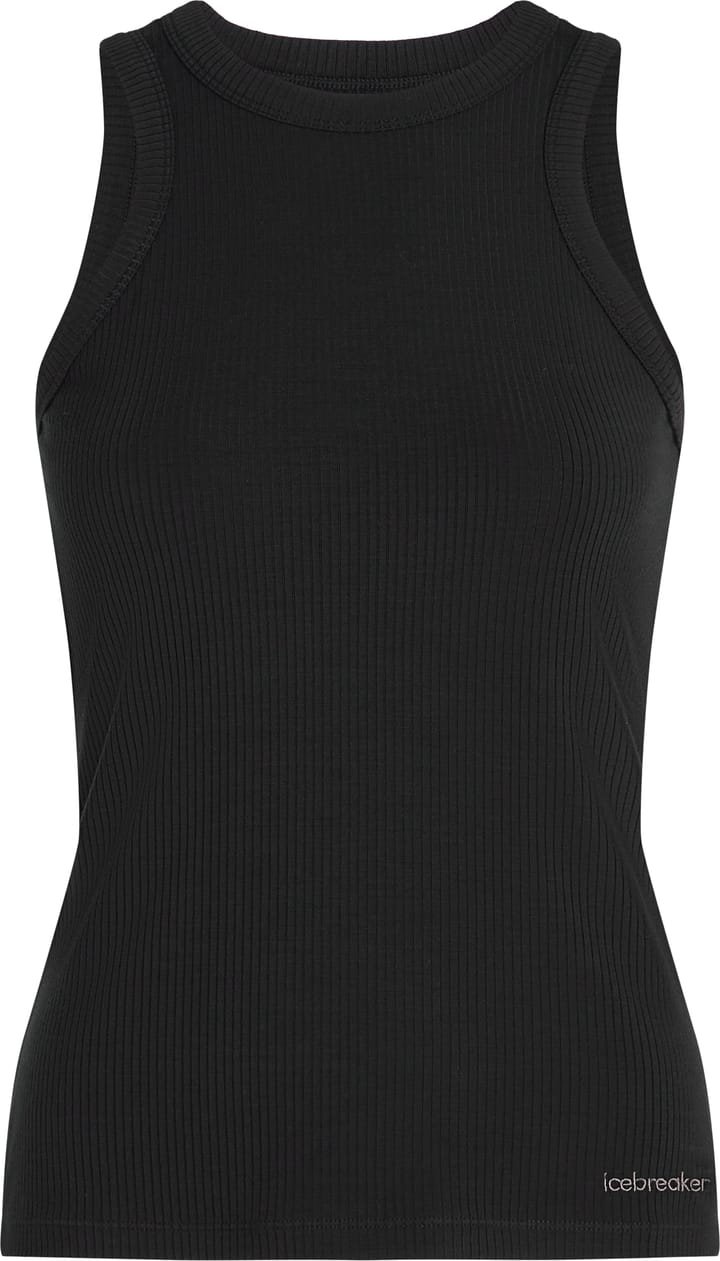Icebreaker Women's Merino Rib Lotus Tank Black Icebreaker