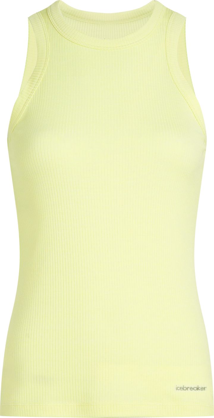Icebreaker Women's Merino Rib Lotus Tank Citrine Icebreaker