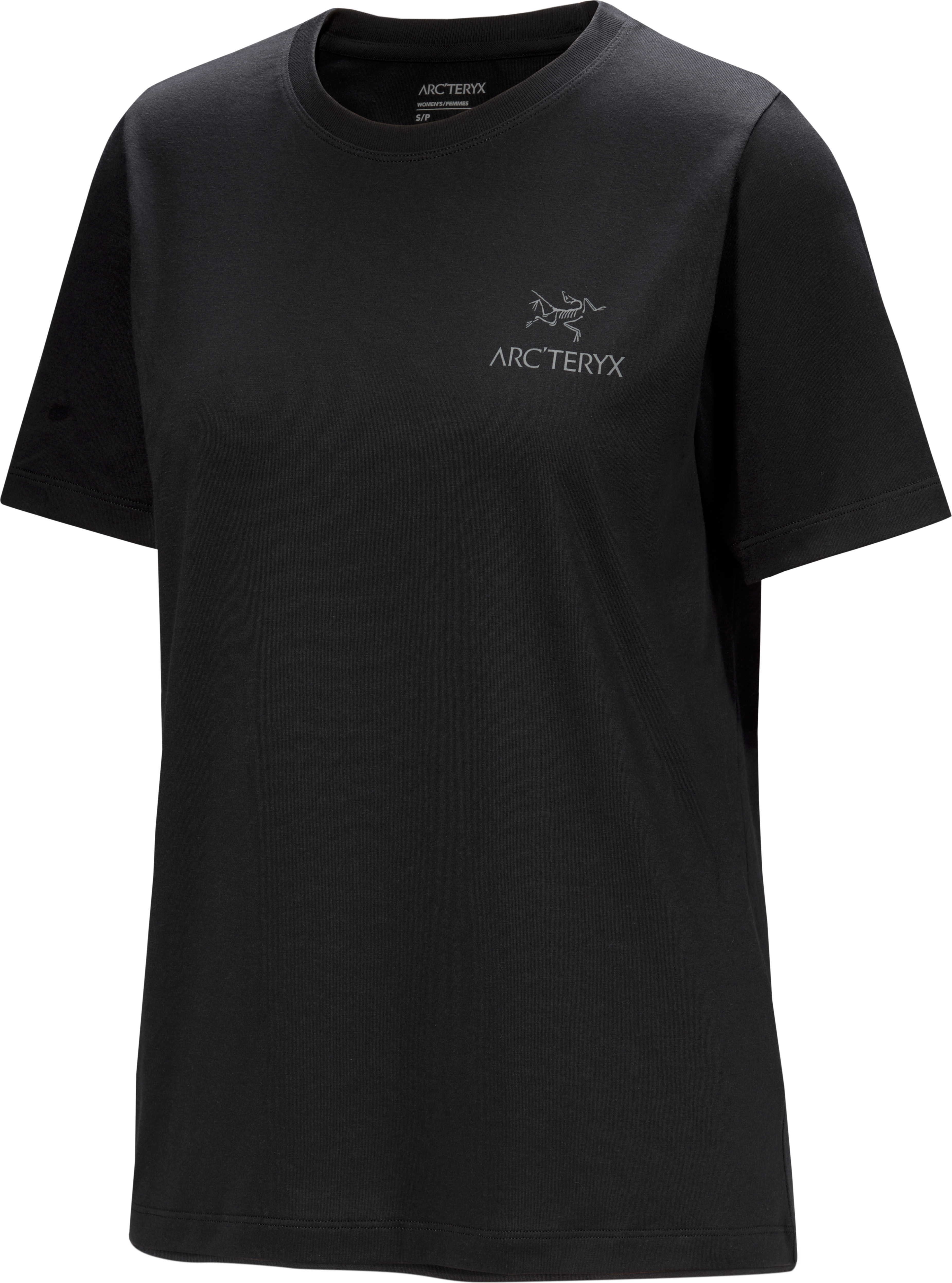 Arc'teryx Women's Kragg Sl Cotton Emblem Crew Shortsleeve Black T-shirts S