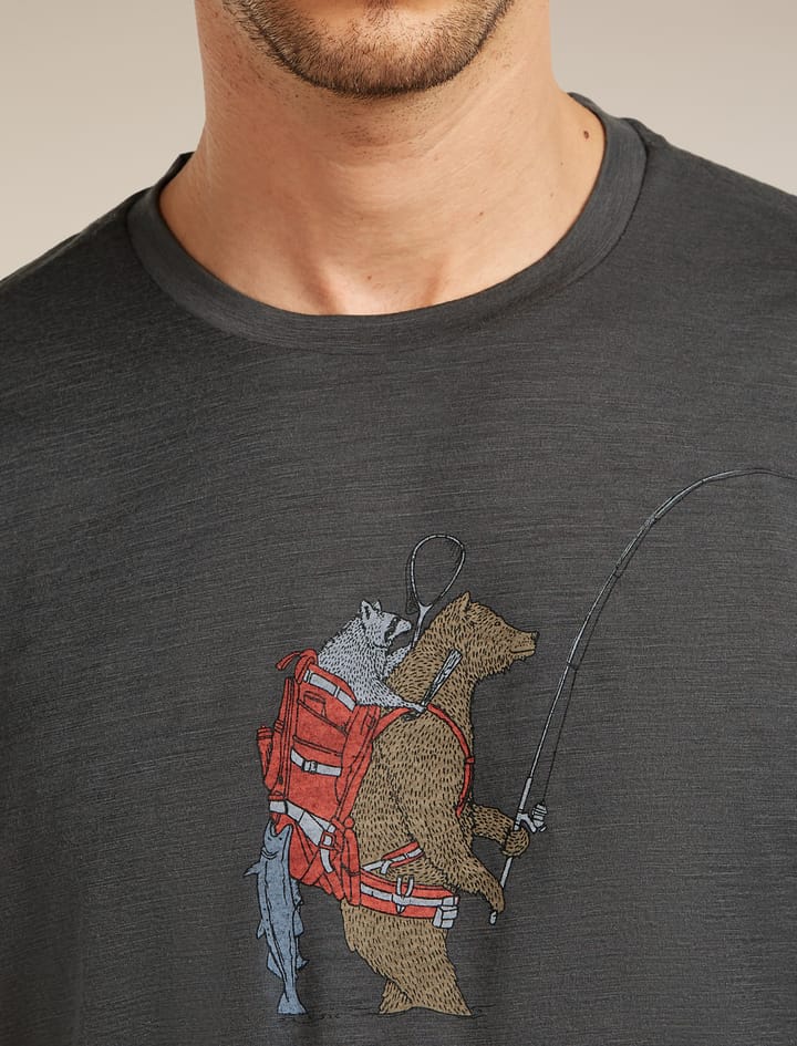 Icebreaker M Mer 150 Tech Lite Ss Tee Bear Catch Abyss Icebreaker