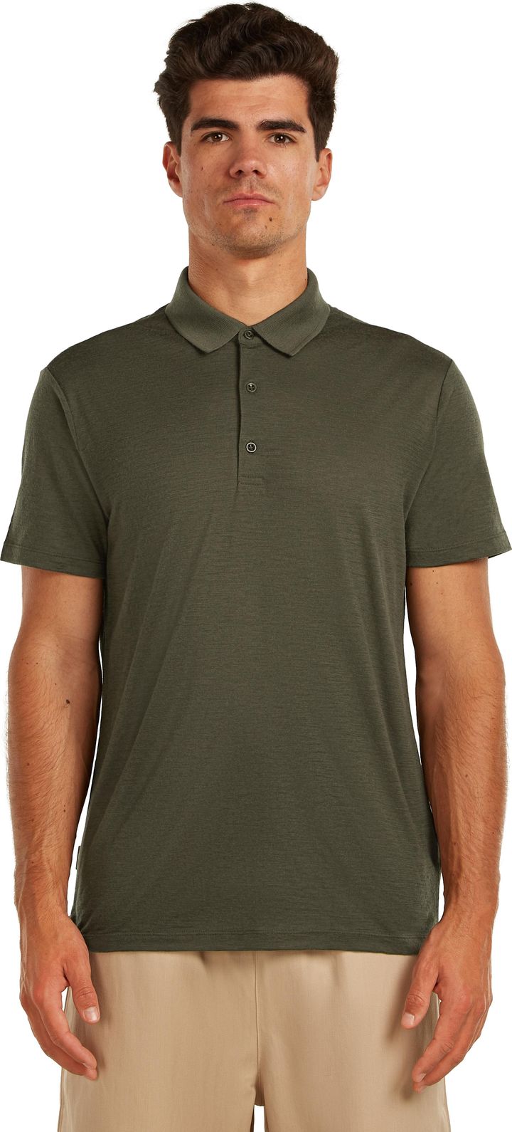 Icebreaker Men's Merino 150 Tech Lite III Short Sleeve Polo Dk Loden Icebreaker