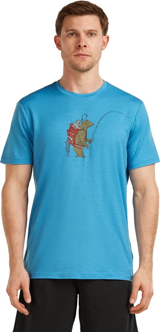 Icebreaker Men's Merino 150 Tech Lite Ss Tee Bear Catch Arctic Icebreaker