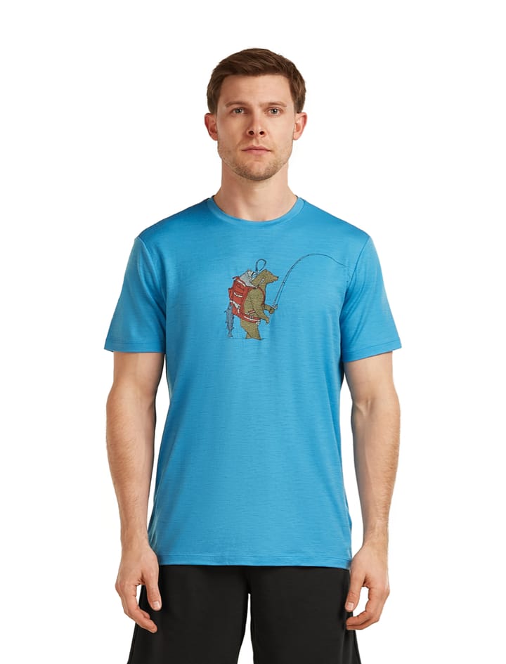 Icebreaker Men Merino 150 Tech Lite Ss Tee Bear Catch Arctic Icebreaker