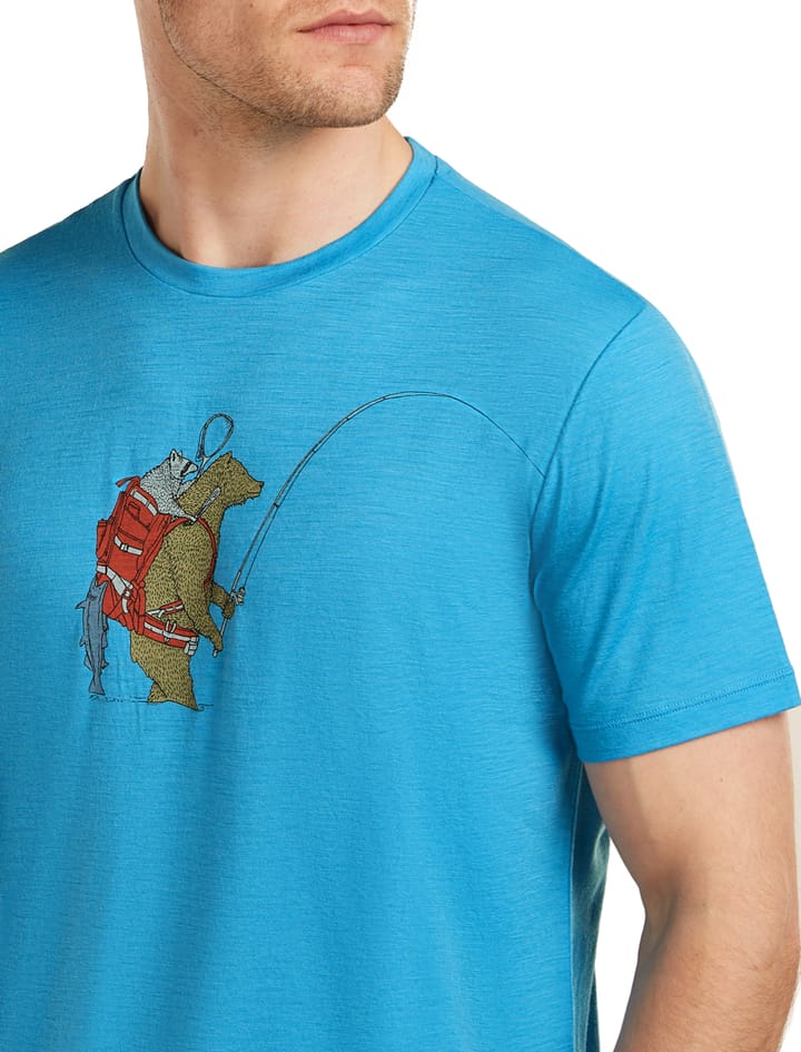 Icebreaker Men Merino 150 Tech Lite Ss Tee Bear Catch Arctic Icebreaker