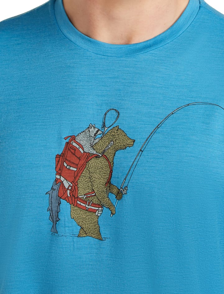 Icebreaker Men Merino 150 Tech Lite Ss Tee Bear Catch Arctic Icebreaker