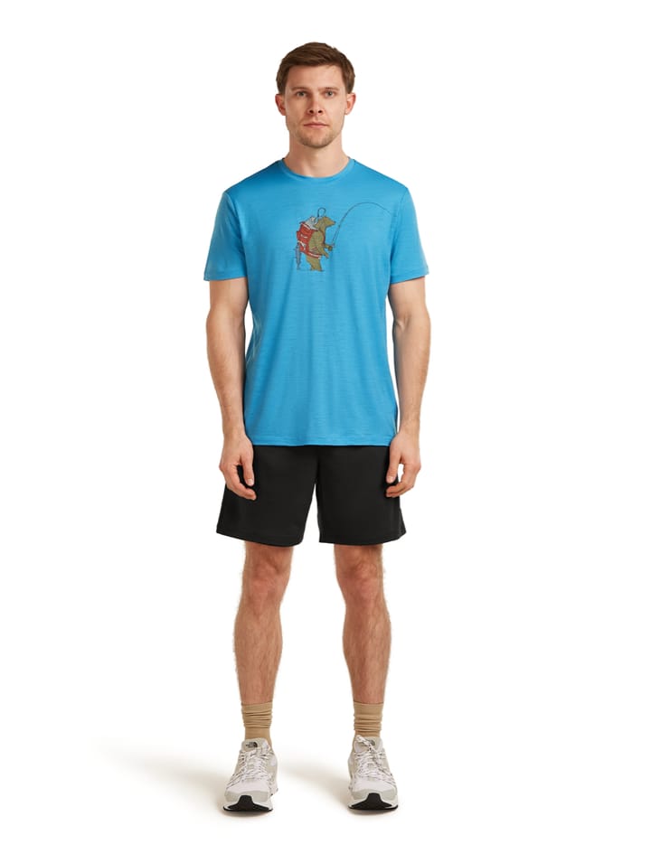 Icebreaker Men Merino 150 Tech Lite Ss Tee Bear Catch Arctic Icebreaker