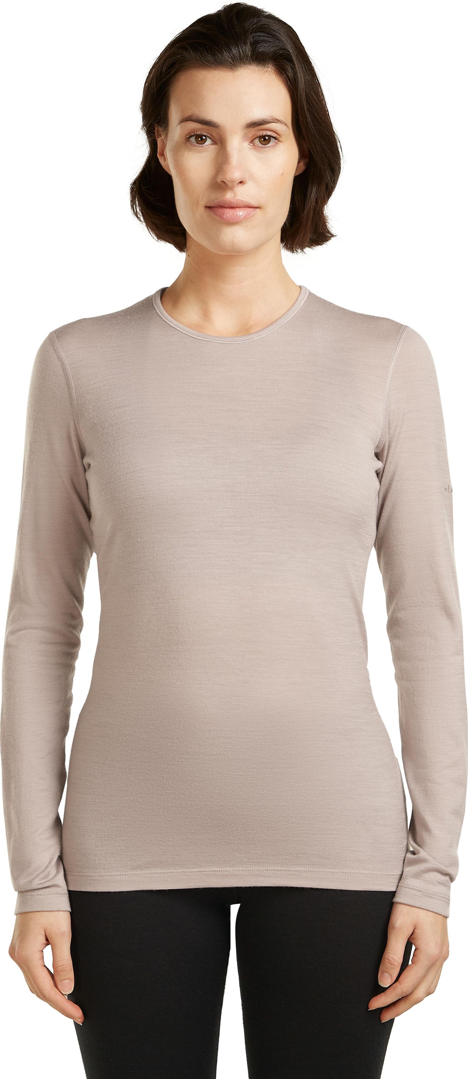 Icebreaker Women's 200 Oasis Long Sleeve Crewe Pink Quartz