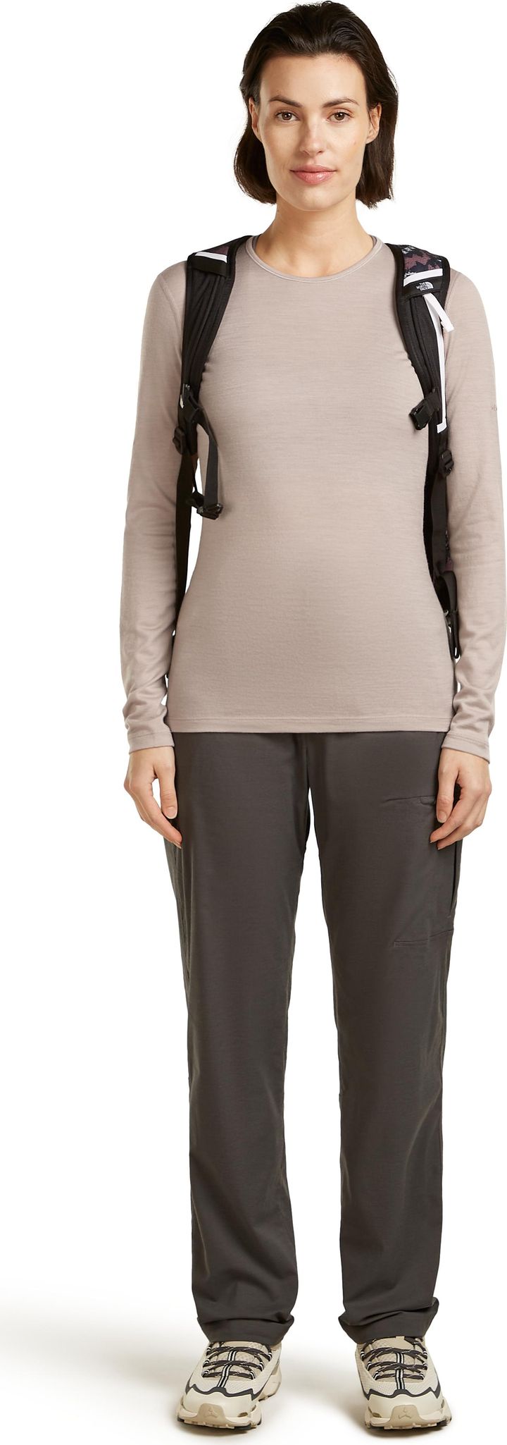 Icebreaker Women's 200 Oasis Long Sleeve Crewe Pink Quartz Icebreaker