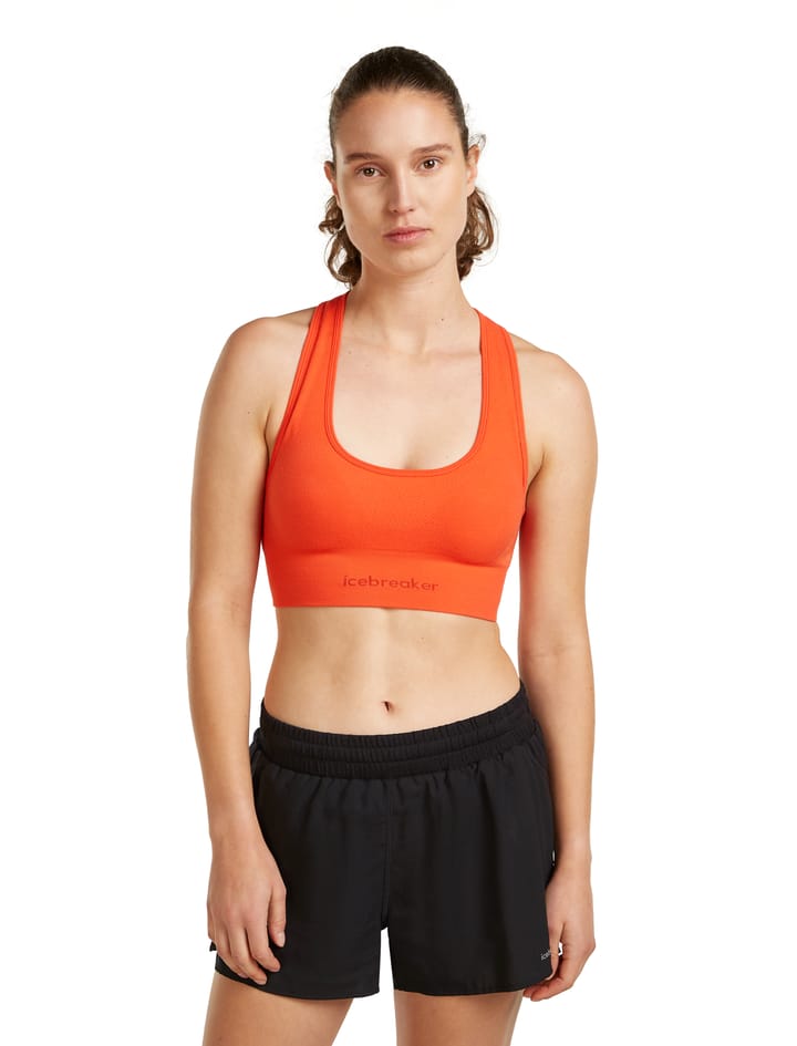 Icebreaker Women's Merino Blend 260 Zoneknit Seamless Bra Fervid Icebreaker