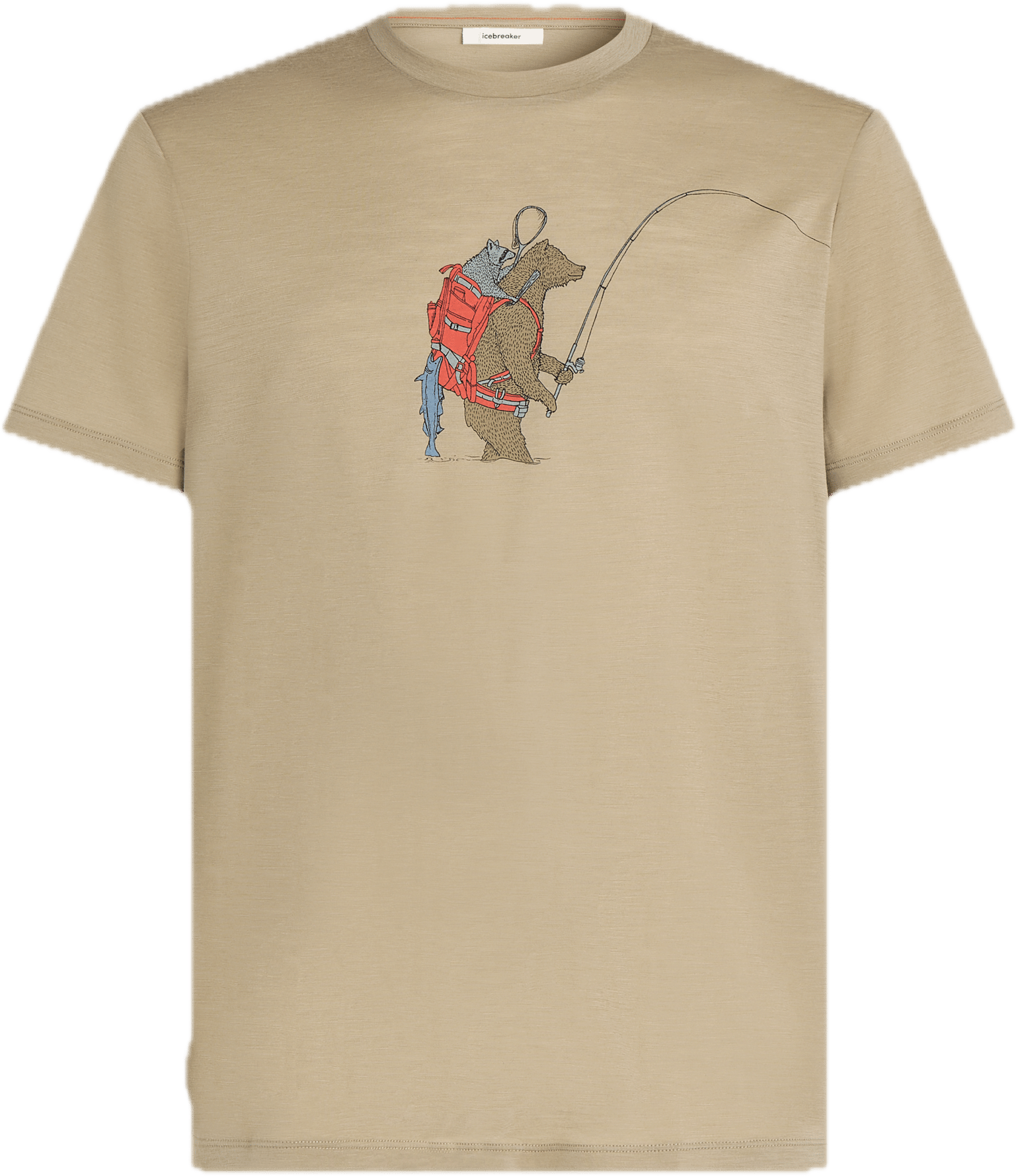 Icebreaker M Mer 150 Tech Lite Ss Tee Bear Catch Dk Loden