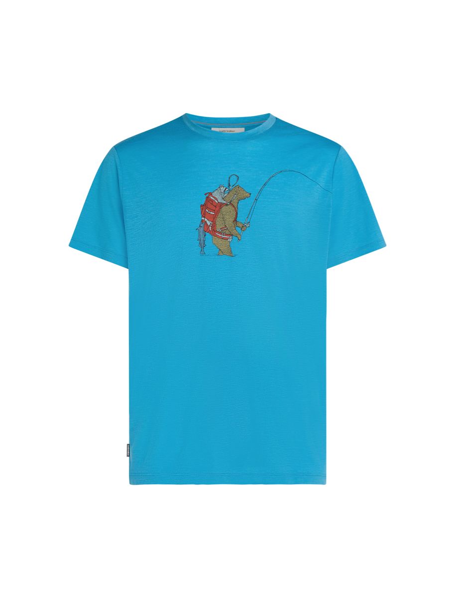 Icebreaker Men Merino 150 Tech Lite Ss Tee Bear Catch Arctic