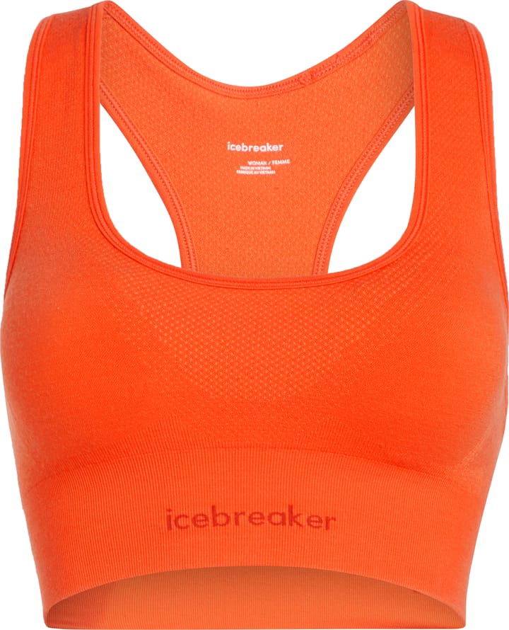 Icebreaker Women's Merino Blend 260 Zoneknit Seamless Bra Fervid Icebreaker