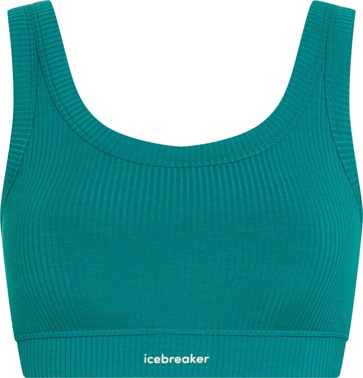 Icebreaker Women's Merino Rib Lotus Bra Tidal Teal Icebreaker