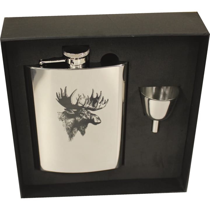 Pocket Flask 0,2 L + Gift Box  Moose - Stainless Steel Stabilotherm