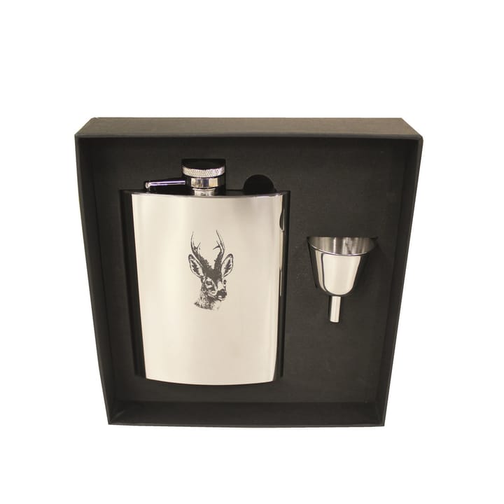 Pocket Flask 0,2 L + Gift Box  Moose - Stainless Steel Stabilotherm