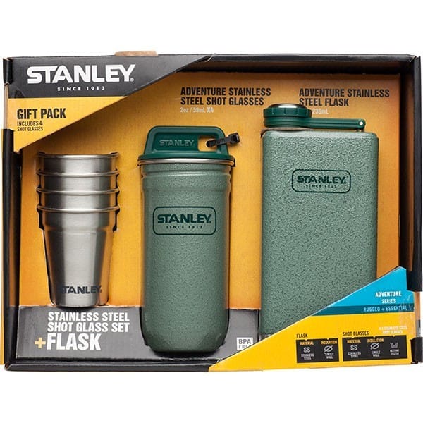 Stanley Adventure Shot + Flask Gift Set Hammertone Green Stanley