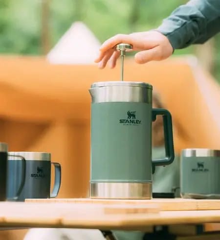 The Stay-Hot French Press 1.4 L Hammertone Green Stanley
