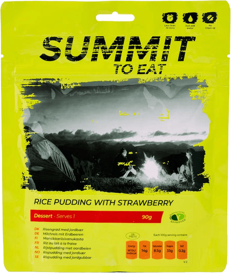 Summit to Eat Rice Pudding With Strawberry Nocolor Summit to Eat