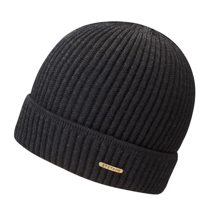 Unisex Beanie Merino Wool Black Stetson