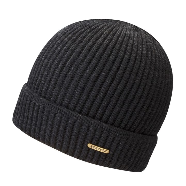 Stetson Unisex Beanie Merino Wool Black Stetson