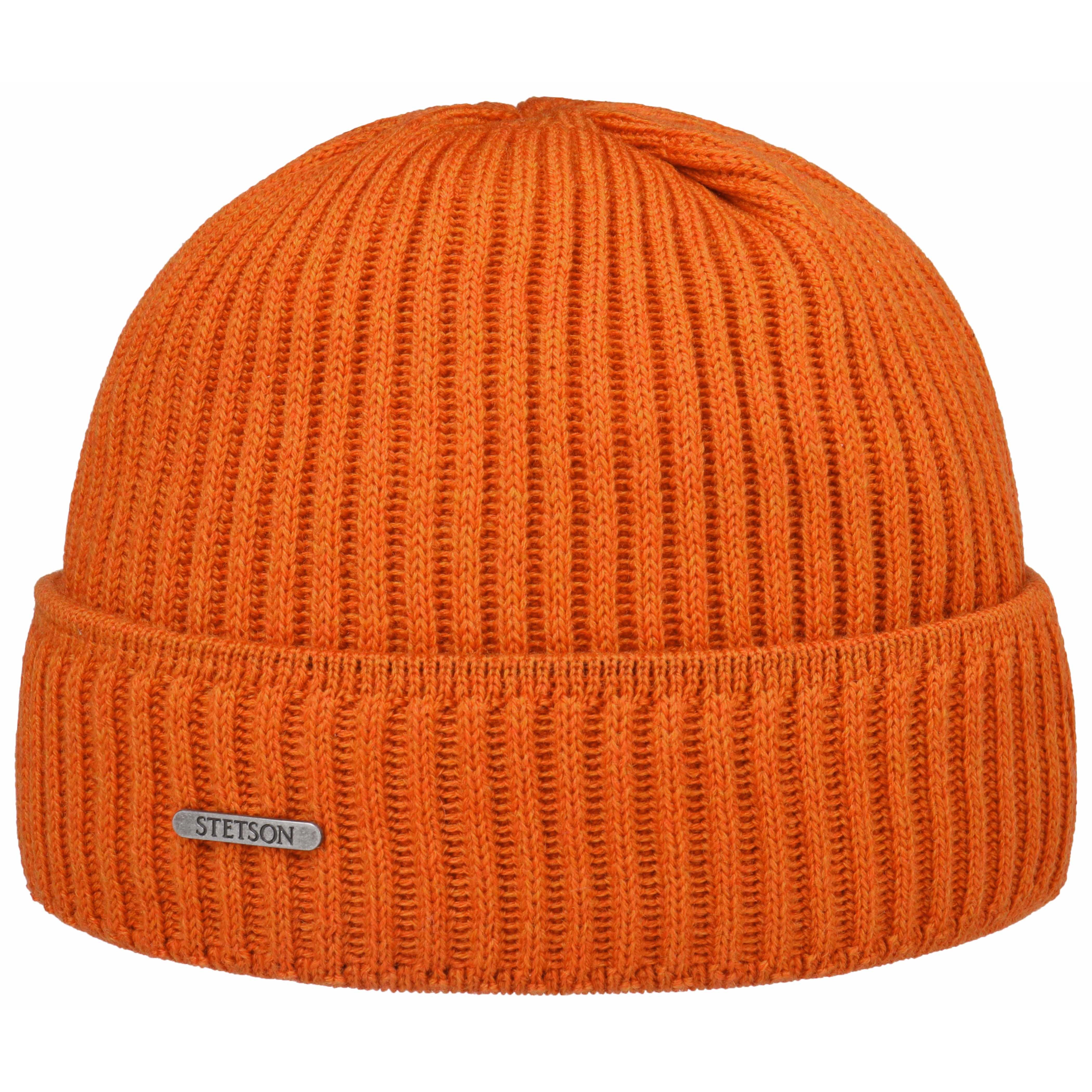 Unisex Beanie Merino Wool Orange
