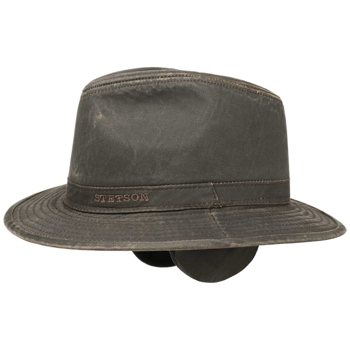 Stetson Cotton Traveller With Ear Flaps Brown Stetson