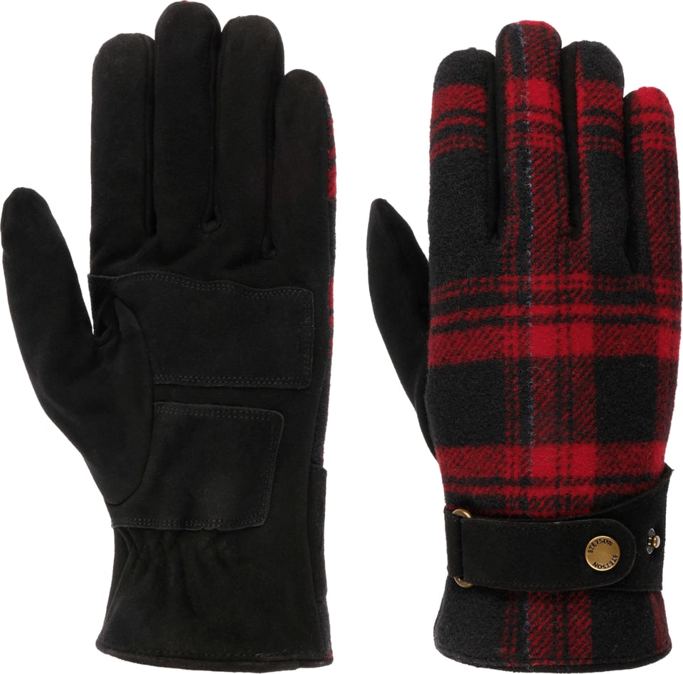 Men's Gloves Goat Suede/Shadow Plaid