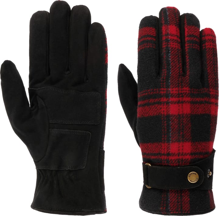 Men's Gloves Goat Suede/Shadow Plaid Black/Red Stetson