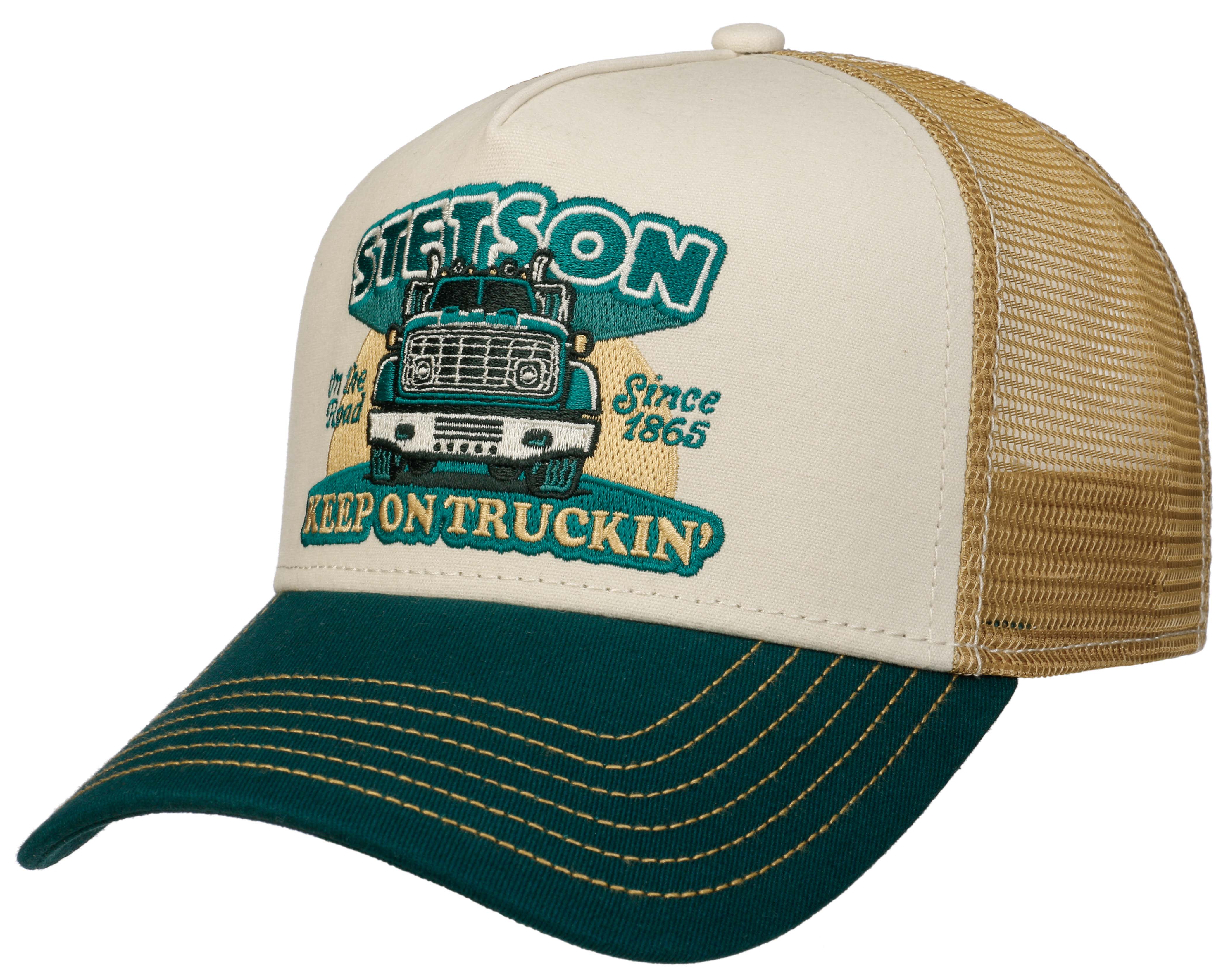 Stetson Men's Trucker Cap Keep On Trucking Green/Sand