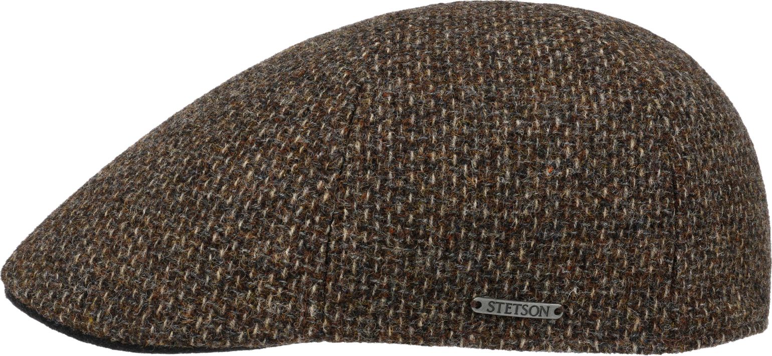 Texas Classic Wool Flat Cap Brown Mix