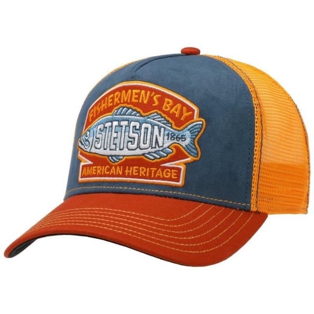 Stetson Trucker Cap Fishermen's Bay Red/Blue/Orange Stetson Stetson Trucker Cap Fishermen's Bay Red/Blue/Orange Stetson